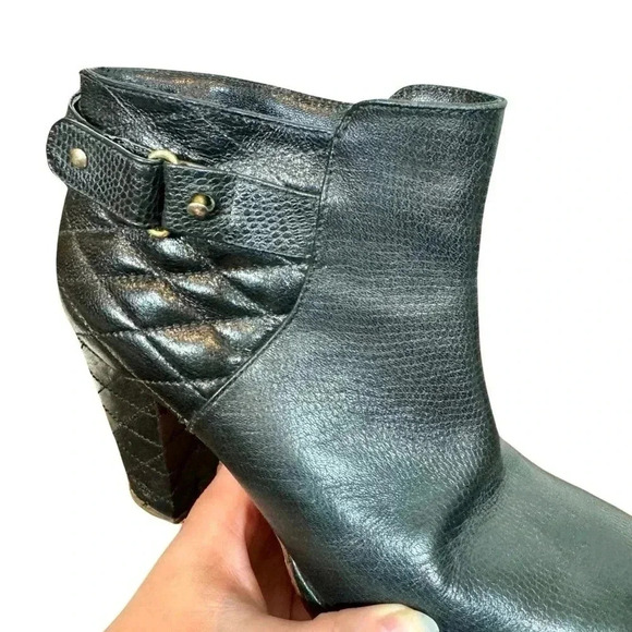 Rachel Comey Beta Quilted Leather Platform Booties Ankle Boots Black - Picture 8 of 11